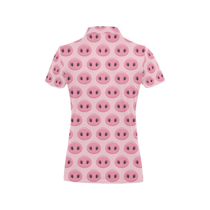 Pig Print Design LKS401 Women's Polo Shirt