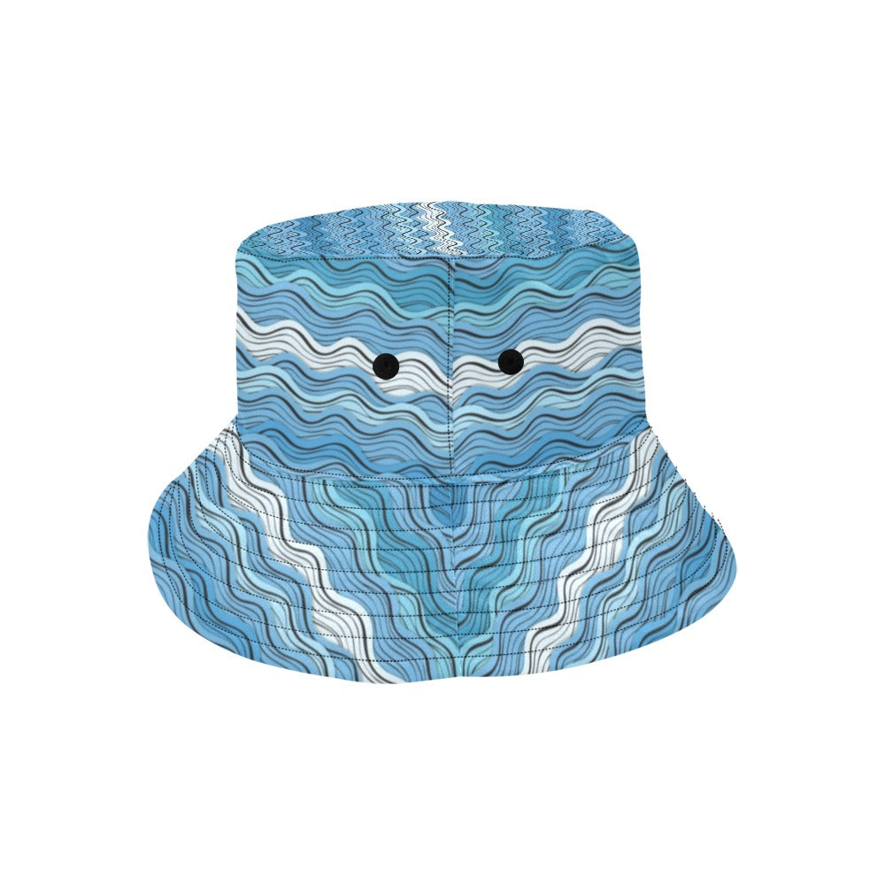 Wave Print Design LKS301 Unisex Bucket Hat