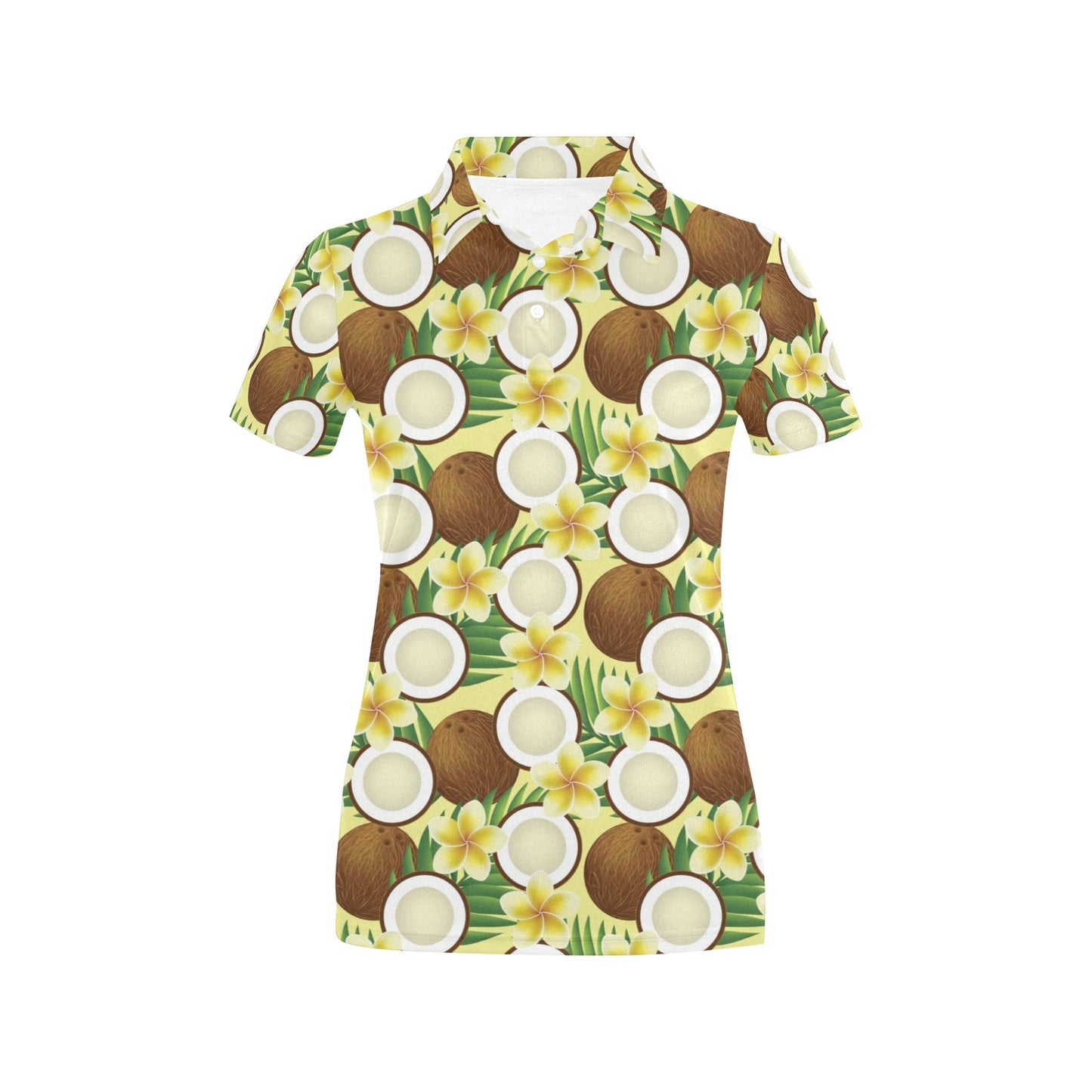 Coconut Pattern Print Design CN02 Women's Polo Shirt