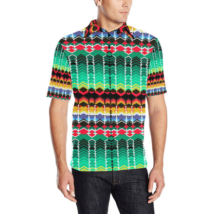 Serape Print Design LKS307 Men Polo Shirt
