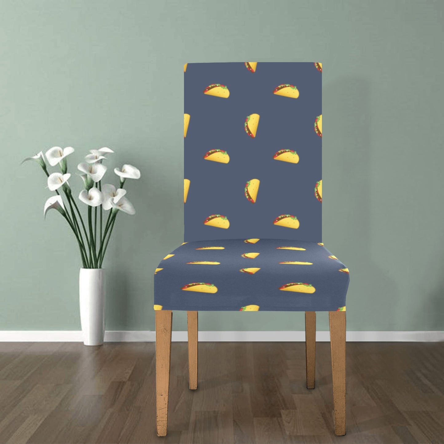 Taco Print Design LKS305 Dining Chair Slipcover
