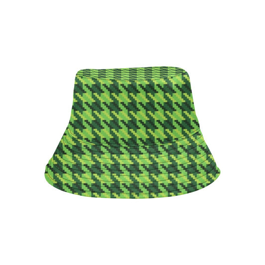St Patricks Day Houndstooth Pattern Print LKS301 Unisex Bucket Hat