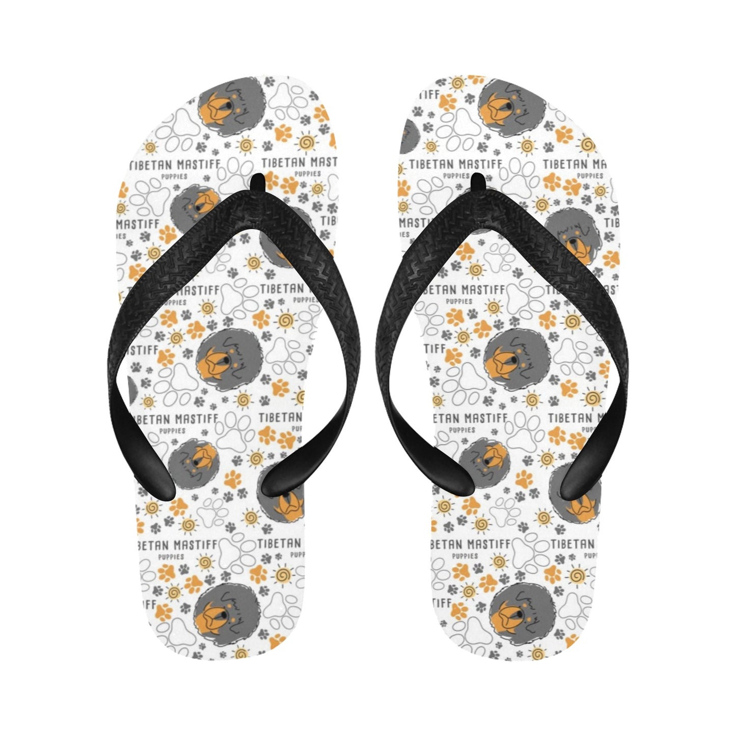 Tibetan Mastiffs Print Design LKS302 Flip Flops
