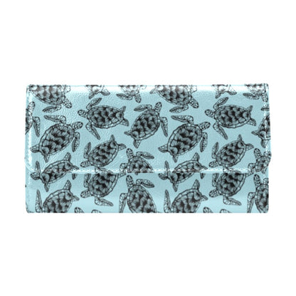 Sea Turtle Print Design LKS3010 Women's Trifold Wallet
