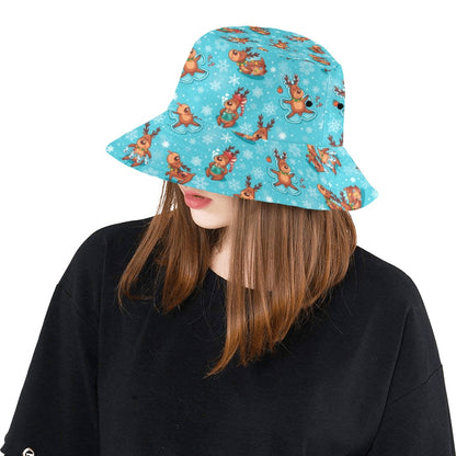 Reindeer Print Design LKS402 Unisex Bucket Hat
