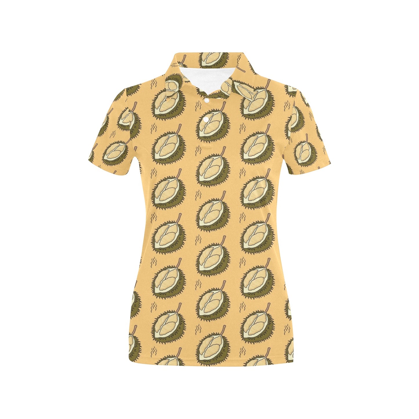 Durian Pattern Print Design DR02 Women's Polo Shirt