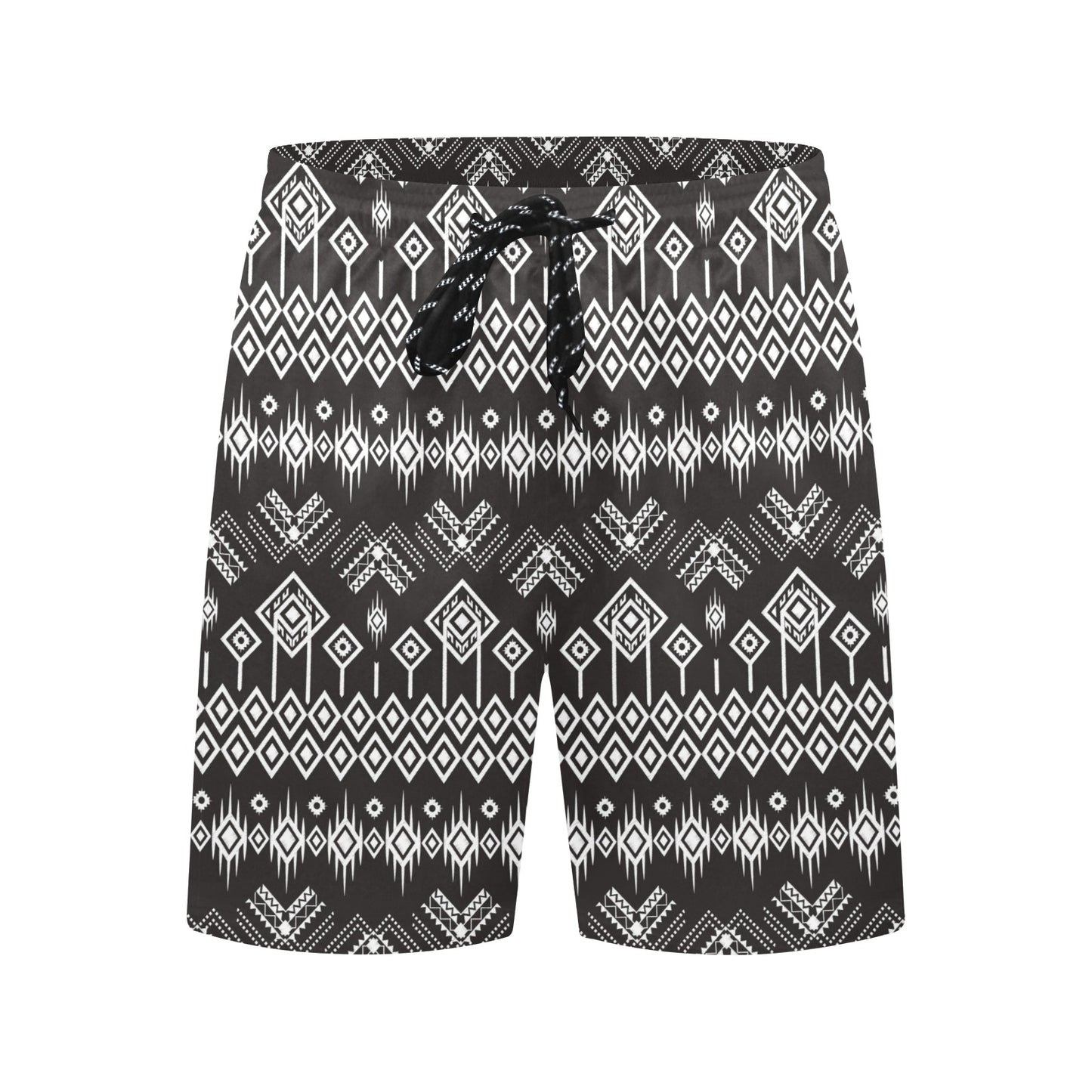 Tribal Pattern Print Design LKS304 Men's Swim Trunks Beach Shorts