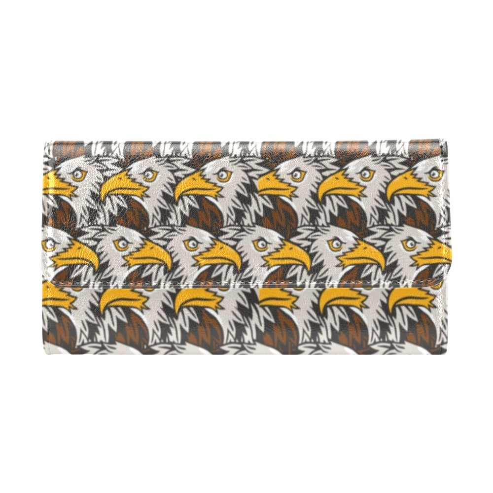 Eagles Head Pattern Women's Trifold Wallet