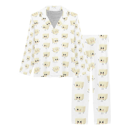 Tofu Print Design LKS301 Women's Long Pajama Set