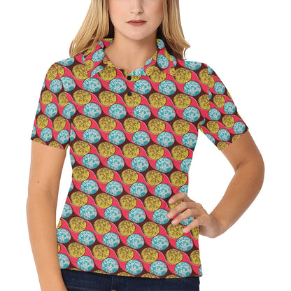 African Fashion Print Pattern Women's Polo Shirt