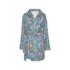 Seaweed Print Design LKS304 Women's Fleece Robe