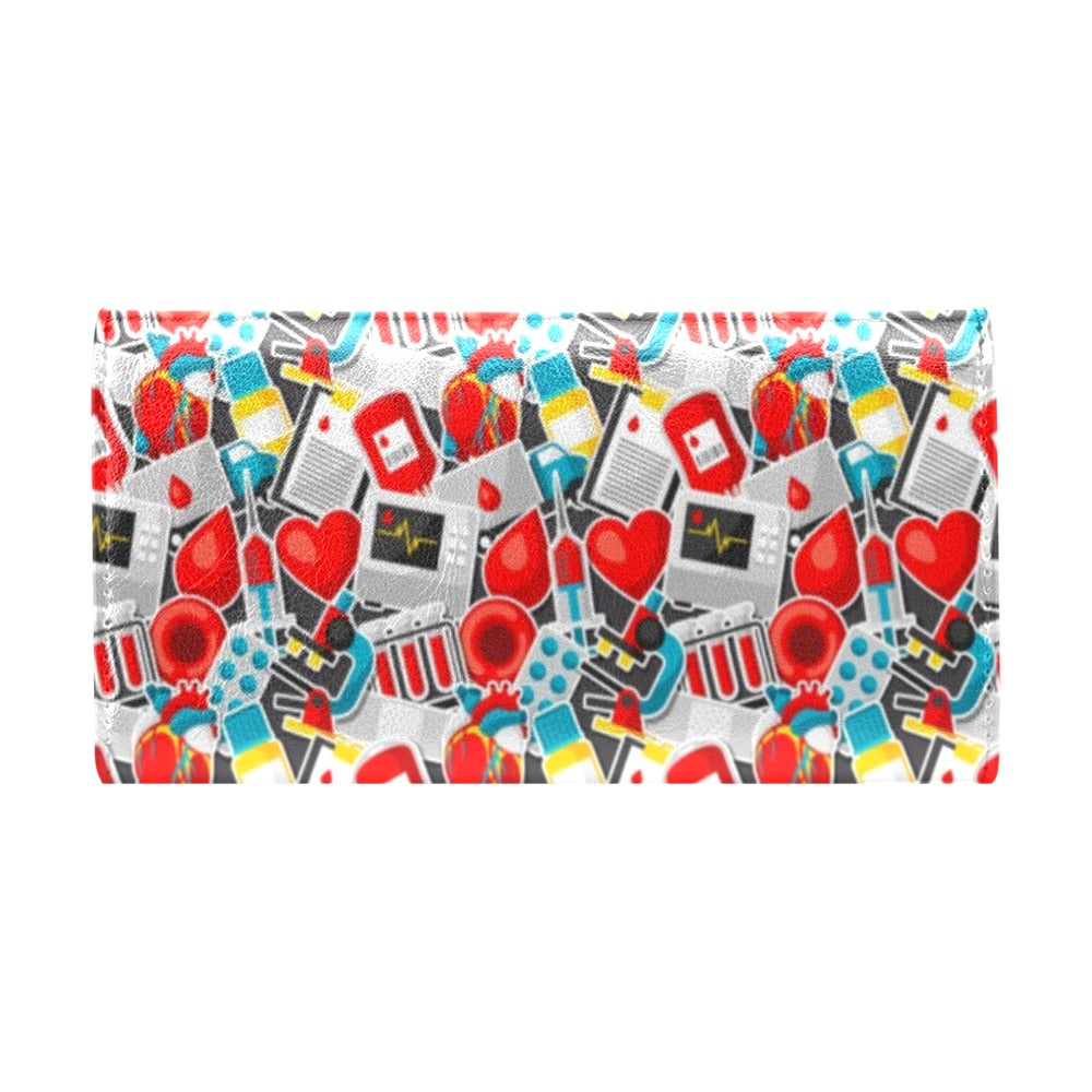 Phlebotomist Medical Themed Women's Trifold Wallet