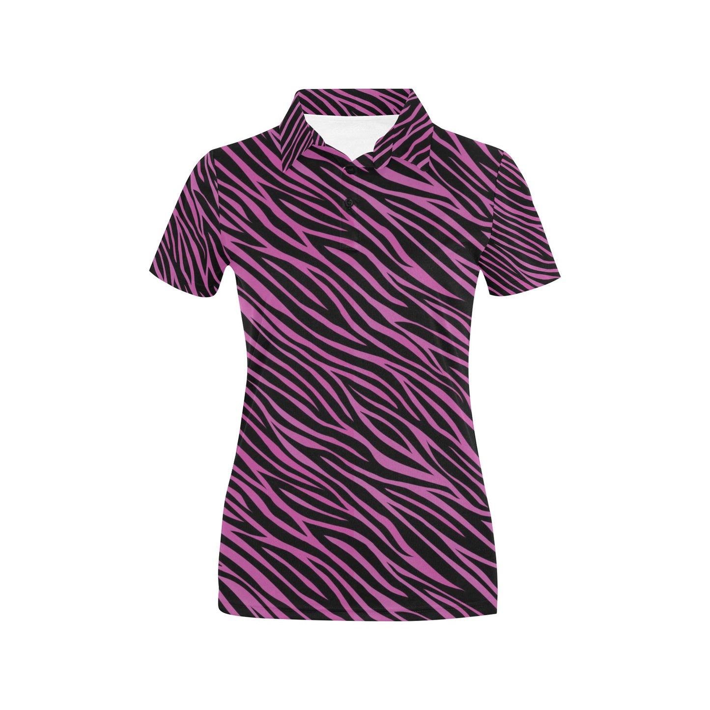 Zebra Pink Print Design LKS304 Women's Polo Shirt