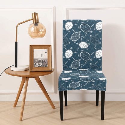 Sea Turtle Print Design LKS3015 Dining Chair Slipcover