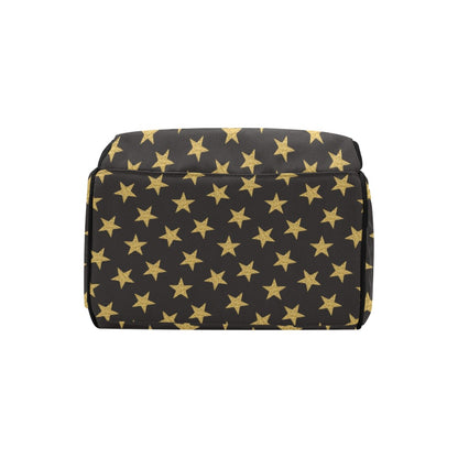 Star Gold Print Design LKS302 Diaper Bag Backpack