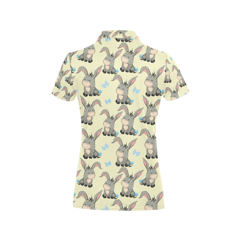 Donkey Baby Pattern Print Design 02 Women's Polo Shirt