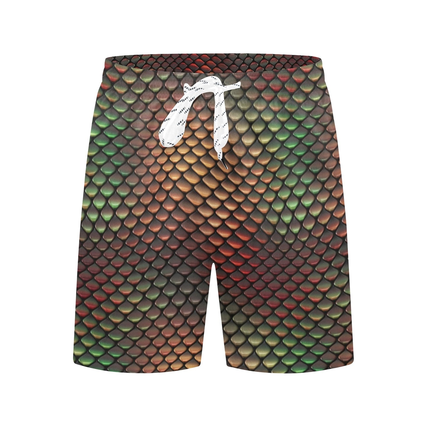 Snake Skin Colorful Print Men's Swim Trunks Beach Shorts