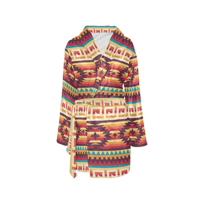 Tribal Aztec Vintage Women's Fleece Robe