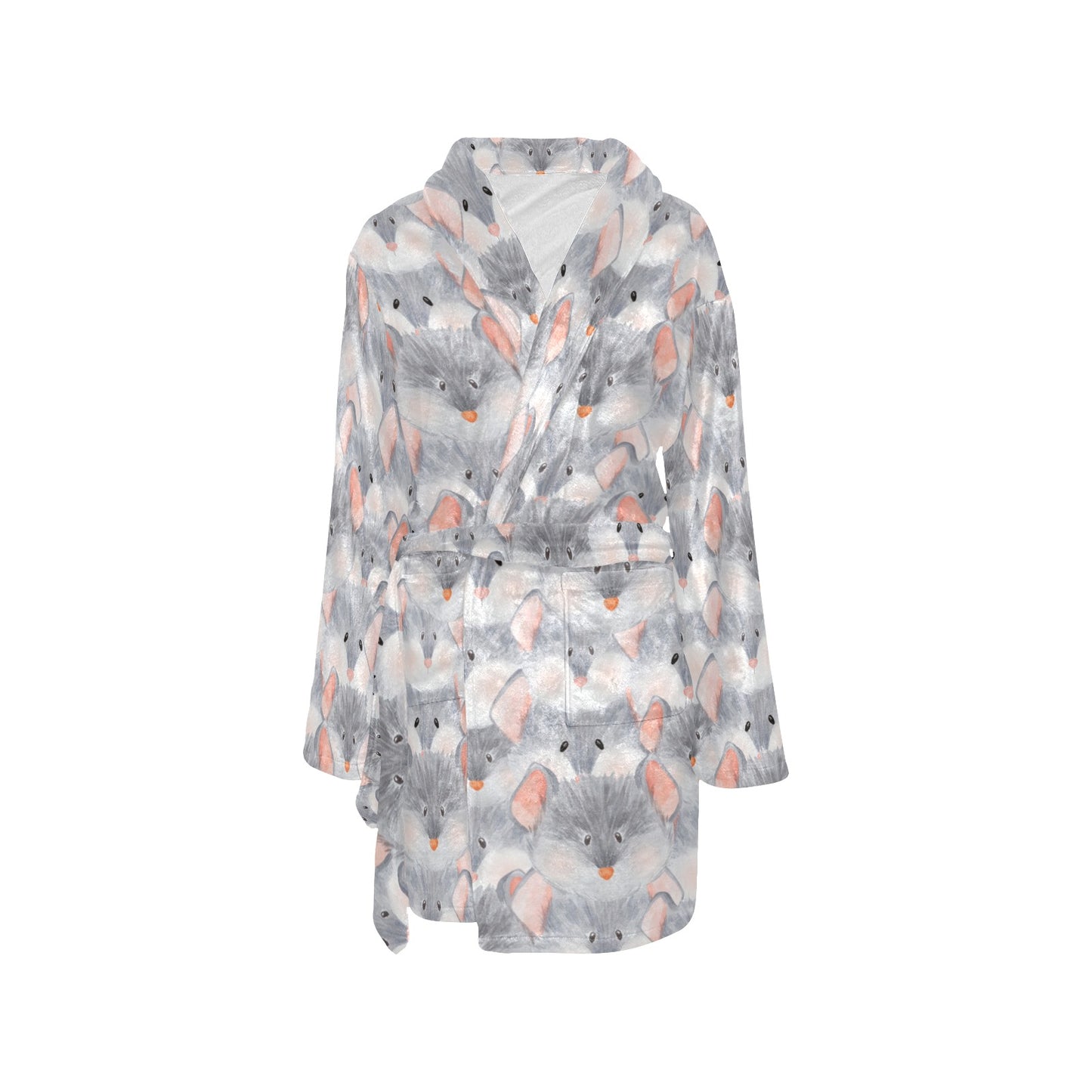 Rat Baby Pattern Print Design 02 Women's Fleece Robe