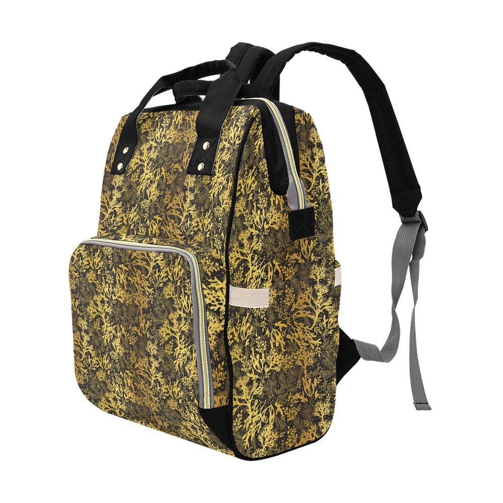 Seaweed Print Design LKS303 Diaper Bag Backpack