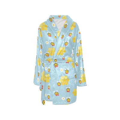 Bee Cute Print Design LKS304 Women's Fleece Robe