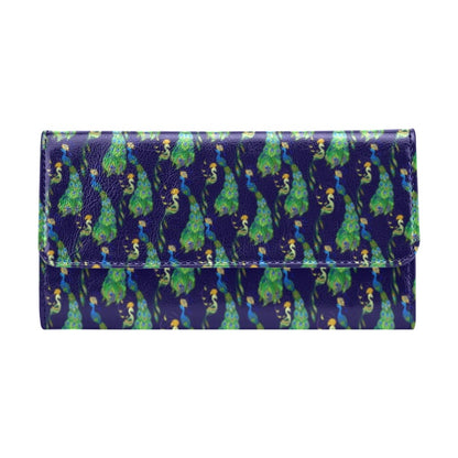 Peacock Art Design Print Women's Trifold Wallet