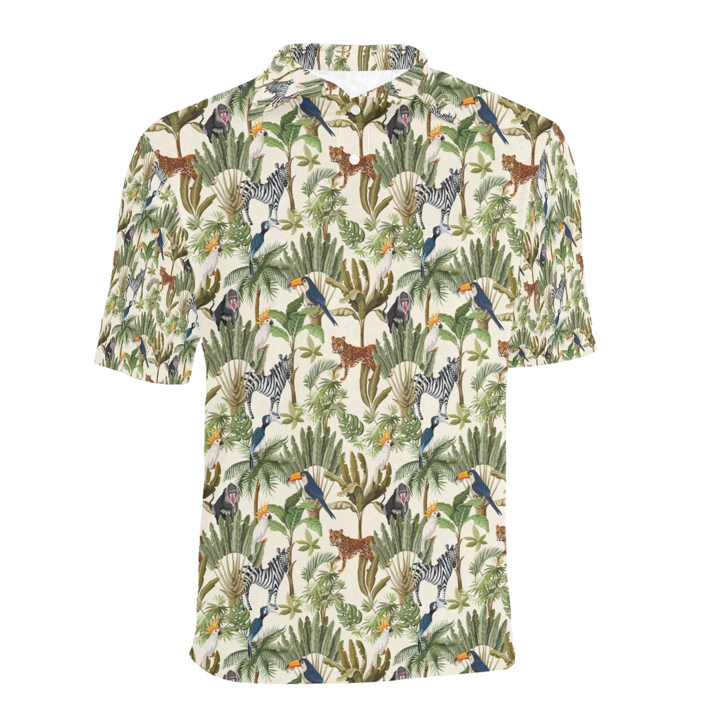 Safari Animal Print Design LKS304 Men Polo Shirt