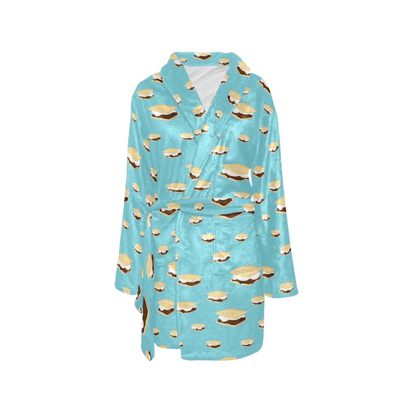 S_Mores Print Design LKS302 Women's Fleece Robe