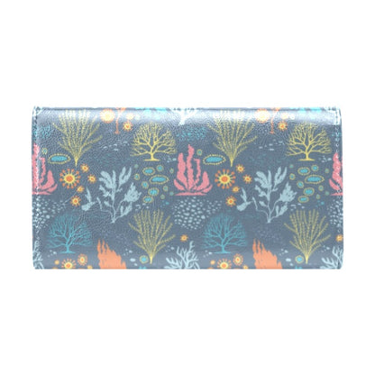 Seaweed Print Design LKS304 Women's Trifold Wallet