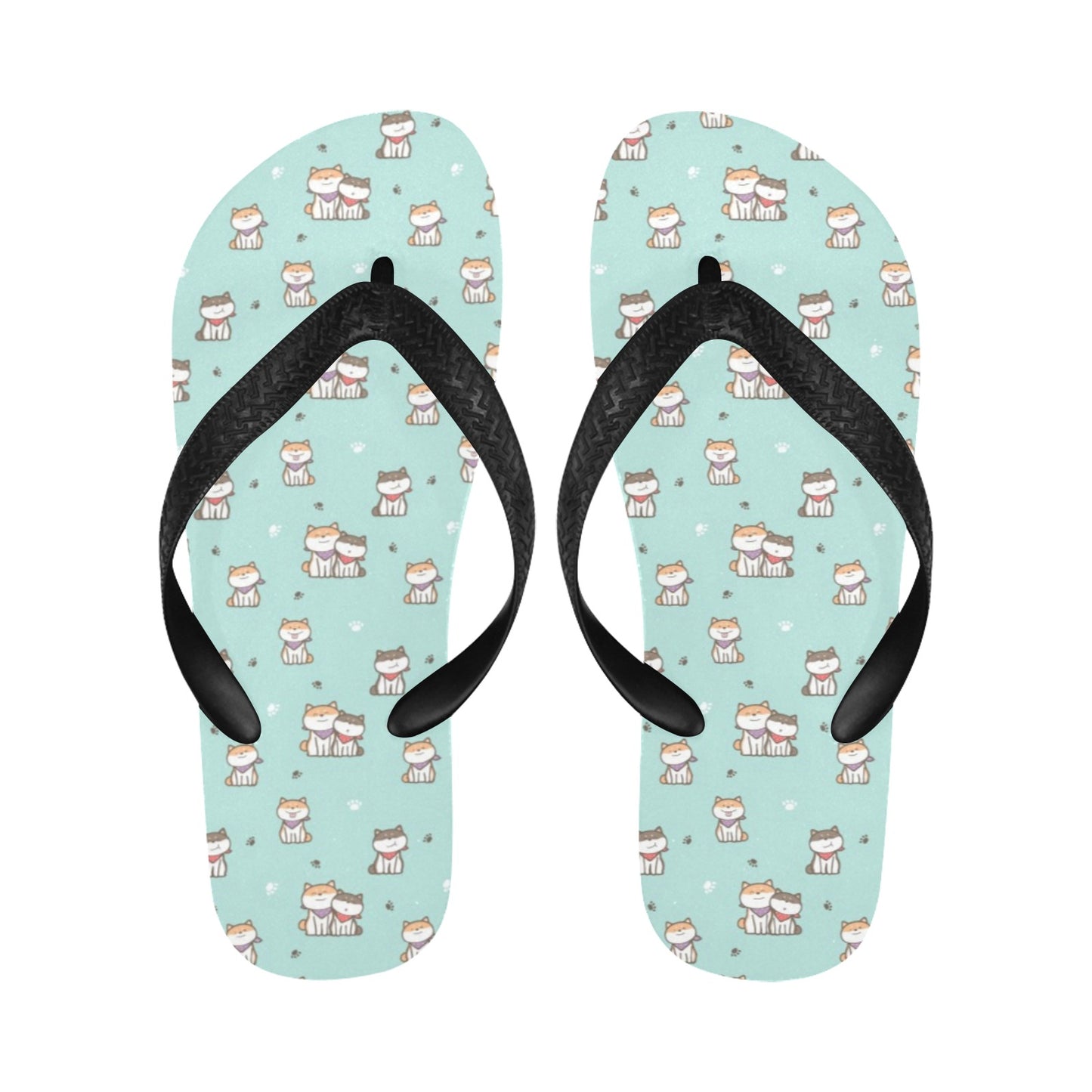 Shiba Inu Print Design LKS302 Flip Flops