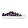 Planet Multicolor Print Design LKS302 Women's White Low Top Shoes