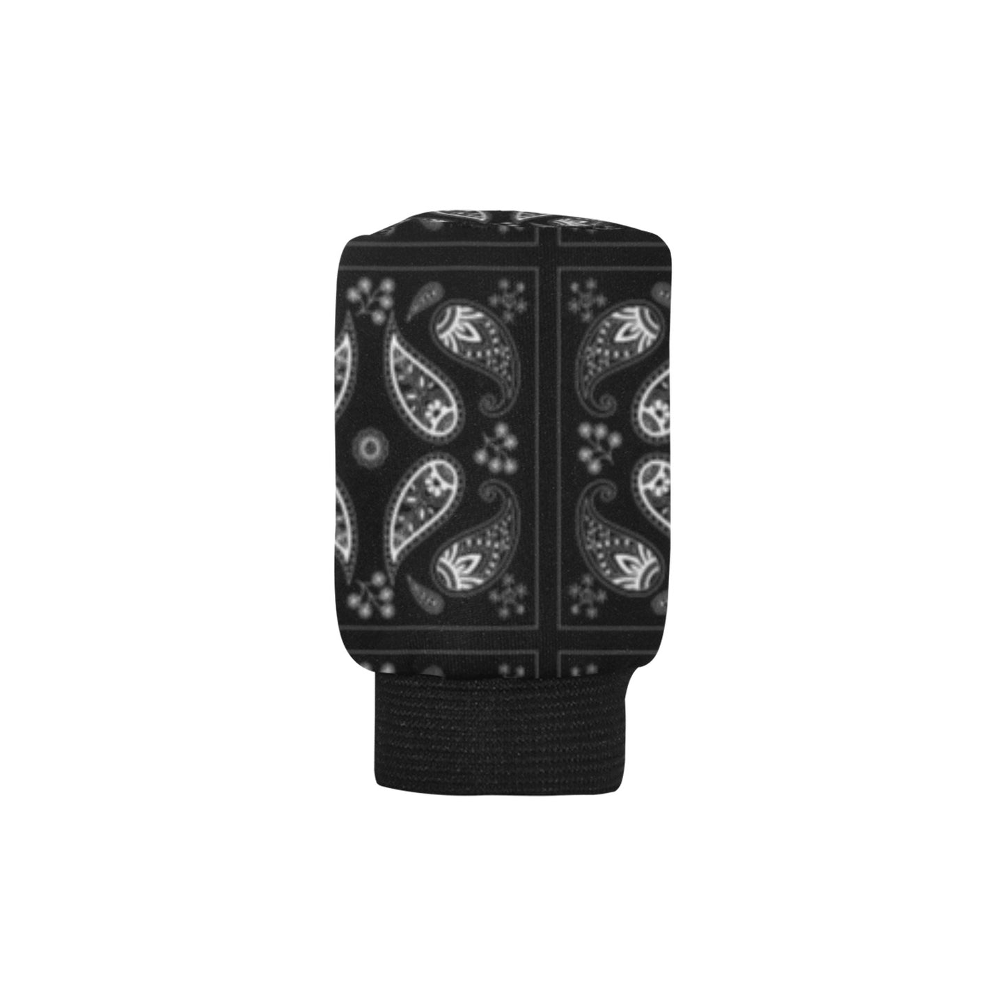 Bandana Paisley Black Print Design LKS308 Car Shift Knob and Hand Brake Covers