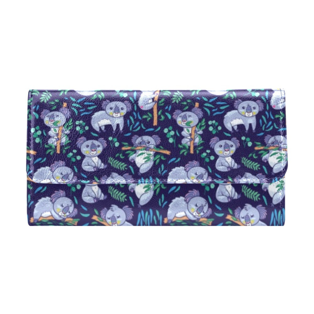 Koala Themed Design Print Women's Trifold Wallet