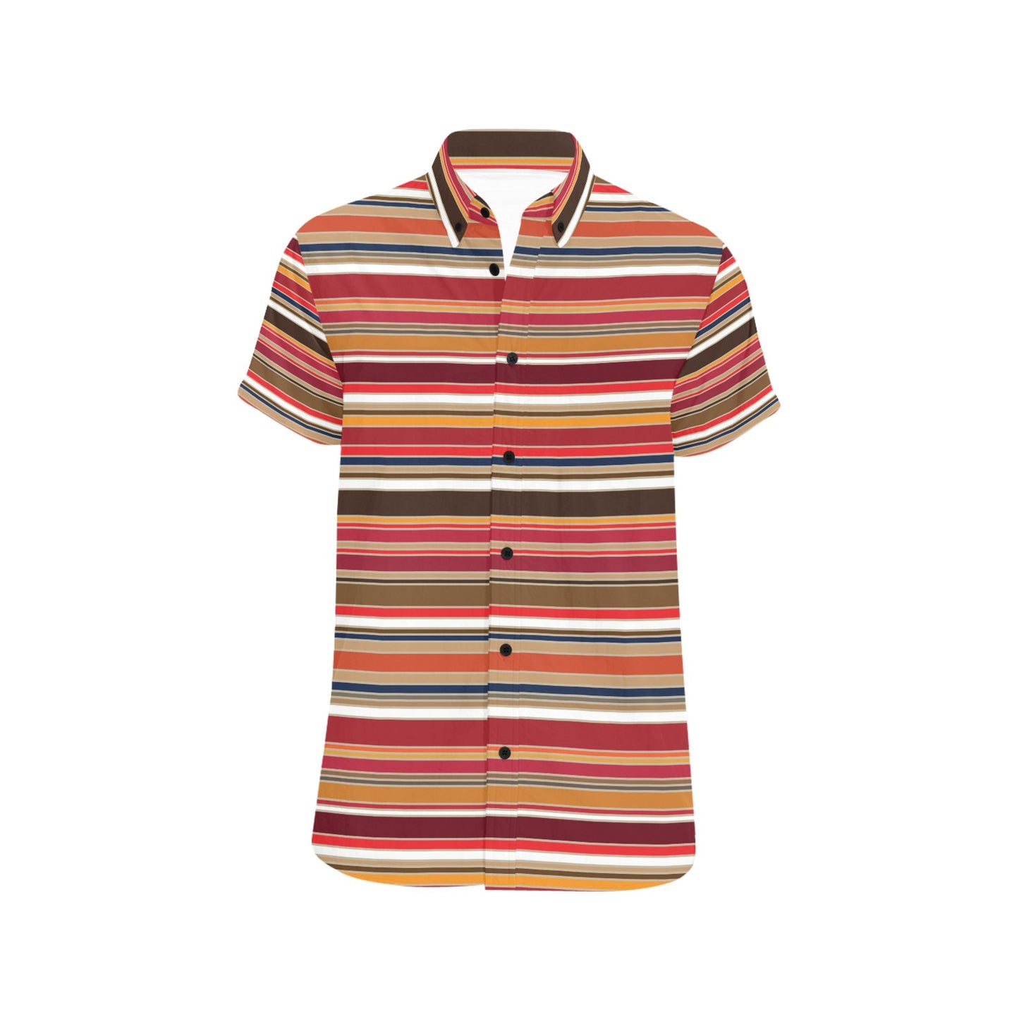 Serape Print Design LKS301 Men Short Sleeve Button Up Shirt