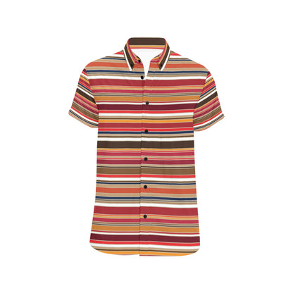 Serape Print Design LKS301 Men Short Sleeve Button Up Shirt