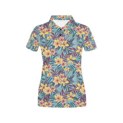 Summer Floral Print Design LKS304 Women's Polo Shirt