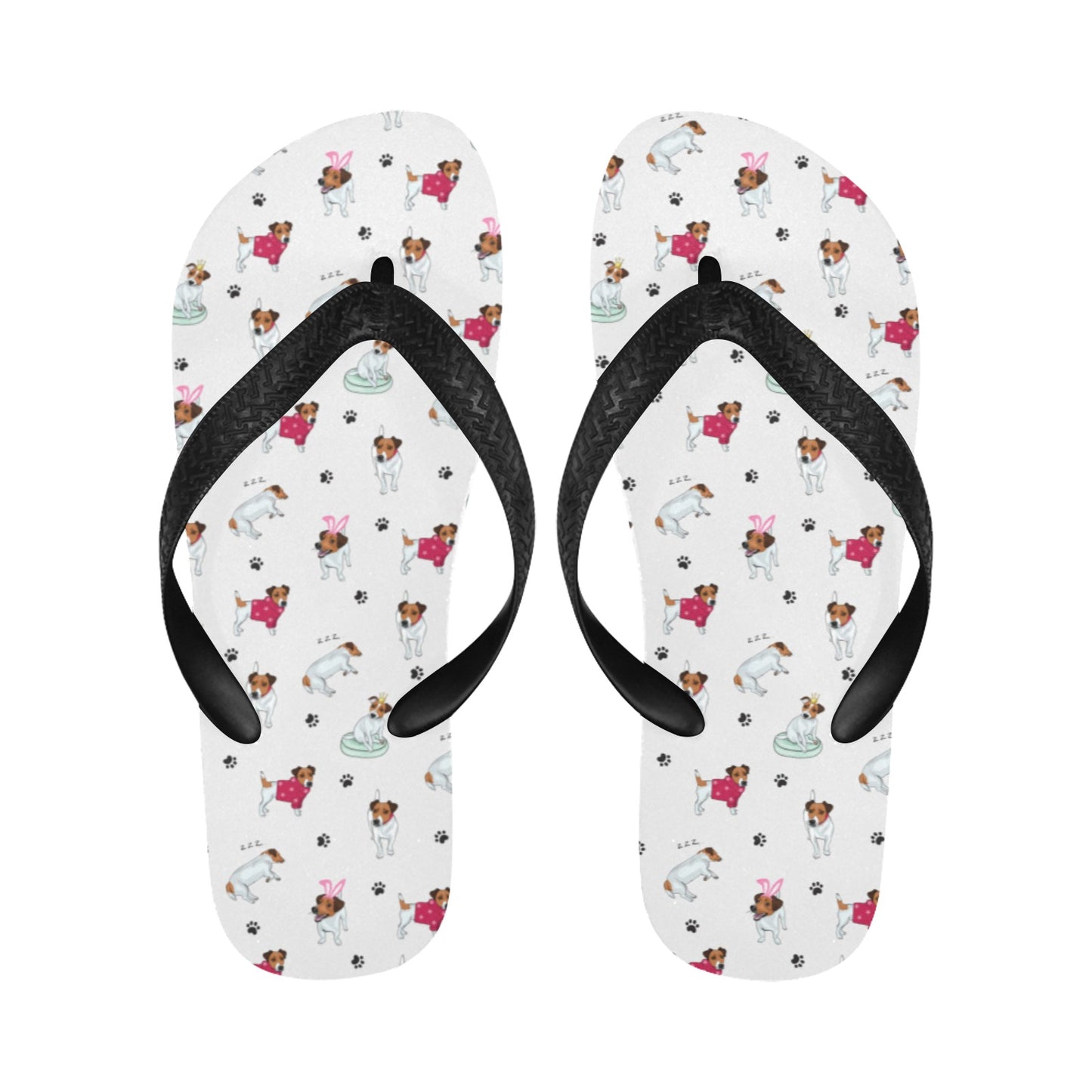 Russell Terriers Print Design LKS308 Flip Flops