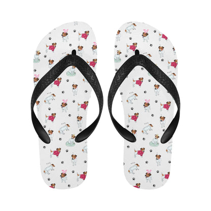 Russell Terriers Print Design LKS308 Flip Flops