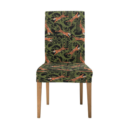 Tiger Pattern Print Design LKS303 Dining Chair Slipcover