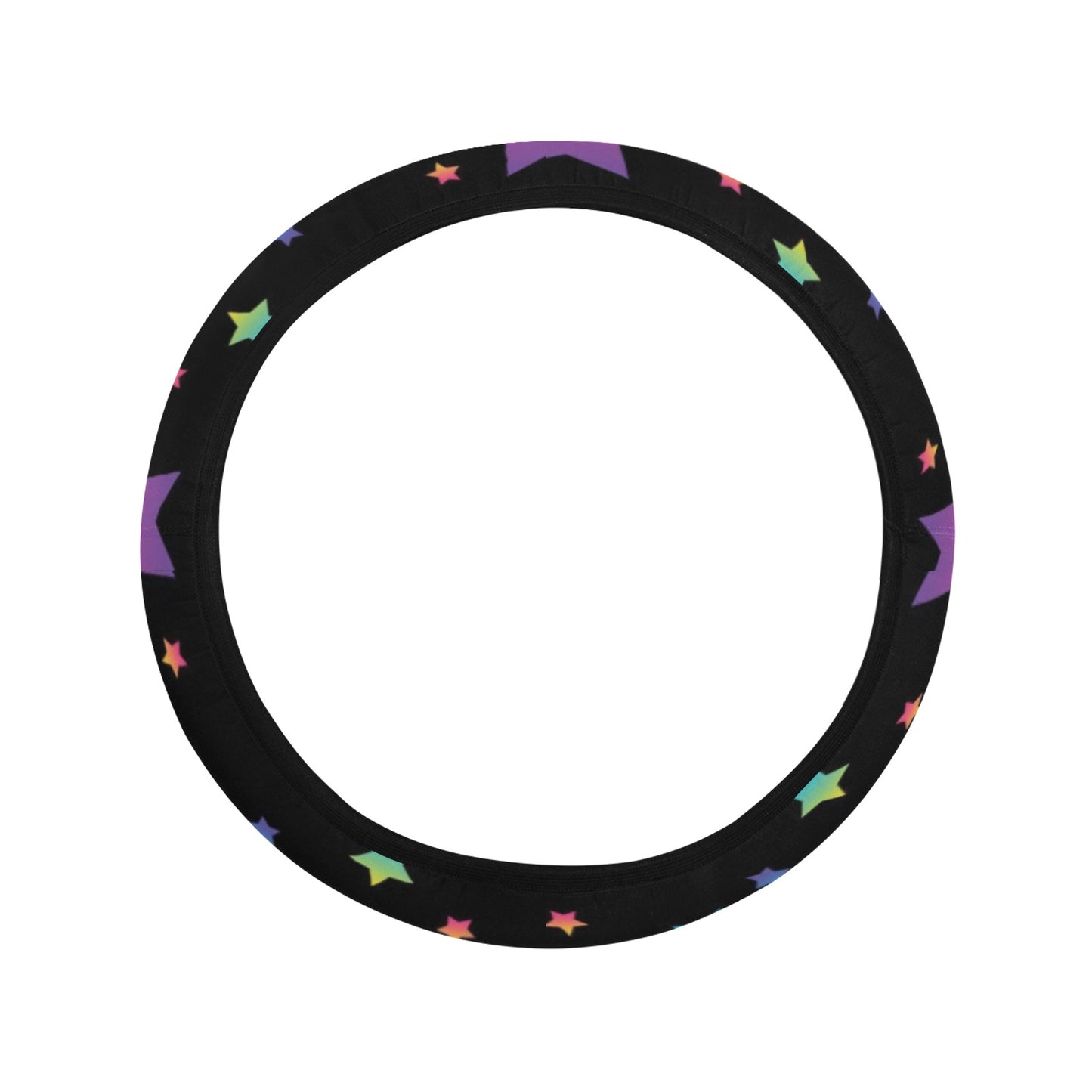 Star Print Design LKS305 Steering Wheel Cover with Elastic Edge