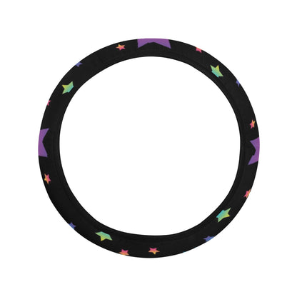 Star Print Design LKS305 Steering Wheel Cover with Elastic Edge