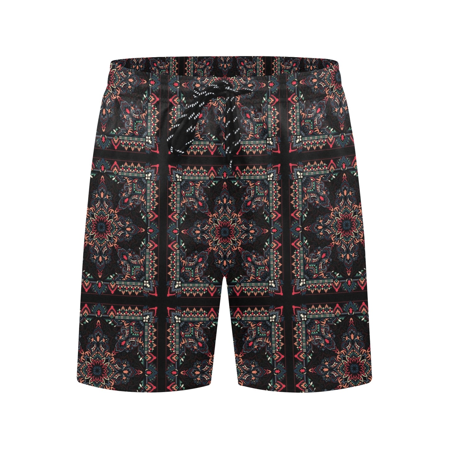 Bandana Print Design LKS307 Men's Swim Trunks Beach Shorts