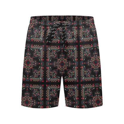 Bandana Print Design LKS307 Men's Swim Trunks Beach Shorts