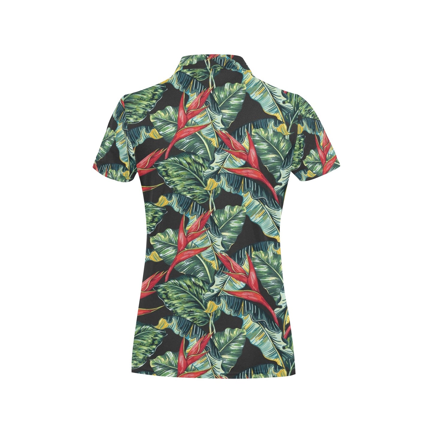 Bird Of Paradise Pattern Print Design BOP06 Women's Polo Shirt