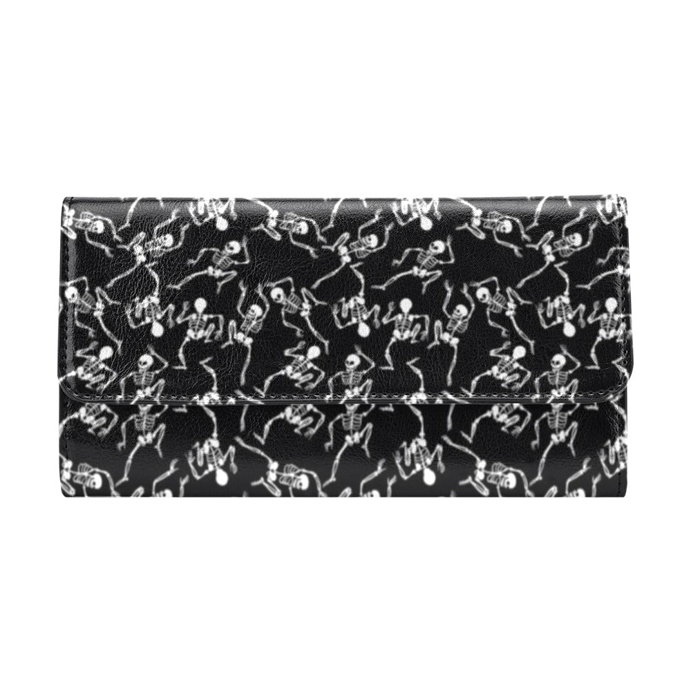 Skeleton Style Print Women's Trifold Wallet