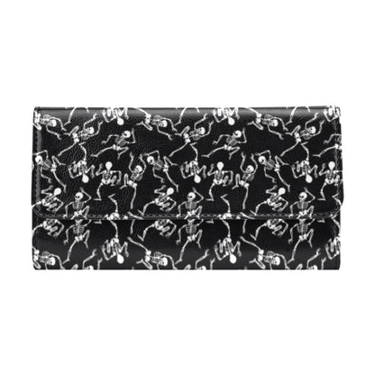 Skeleton Style Print Women's Trifold Wallet