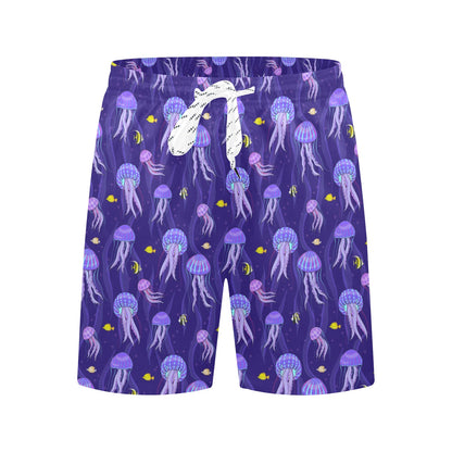 Jellyfish Style Print Men's Swim Trunks Beach Shorts