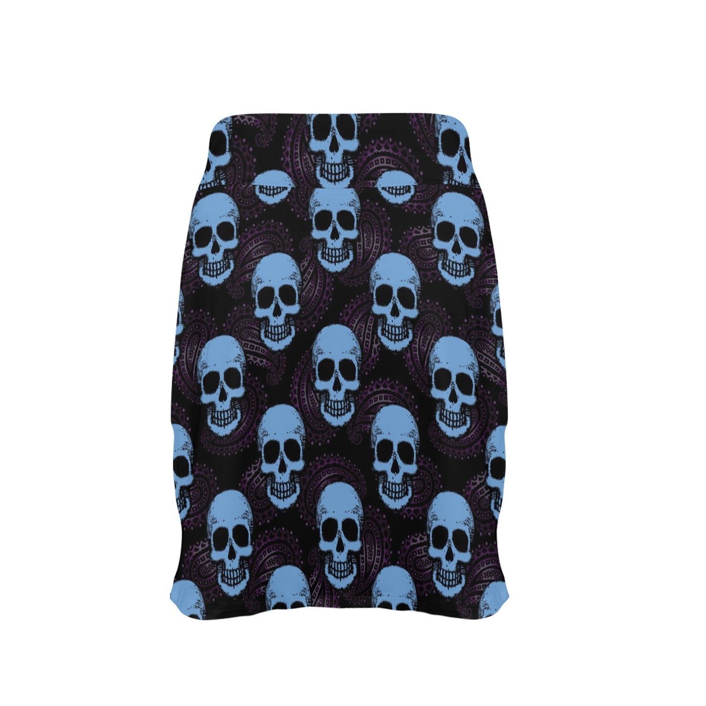 Skull Print Design LKS3012 17" Golf & Pickleball Skort with Pockets