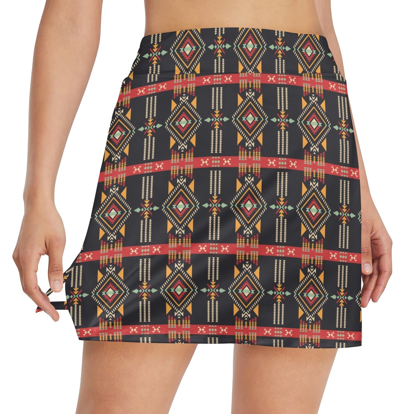 Southwest Pattern Print Design LKS303 17" Golf & Pickleball Skort with Pockets