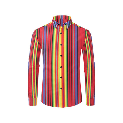 Serape Print Design LKS305 Men's Long Sleeve Dress Shirt
